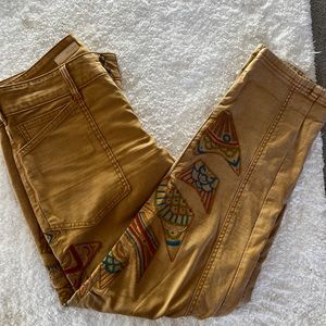 Anthropologie Pilcro embroidered pants